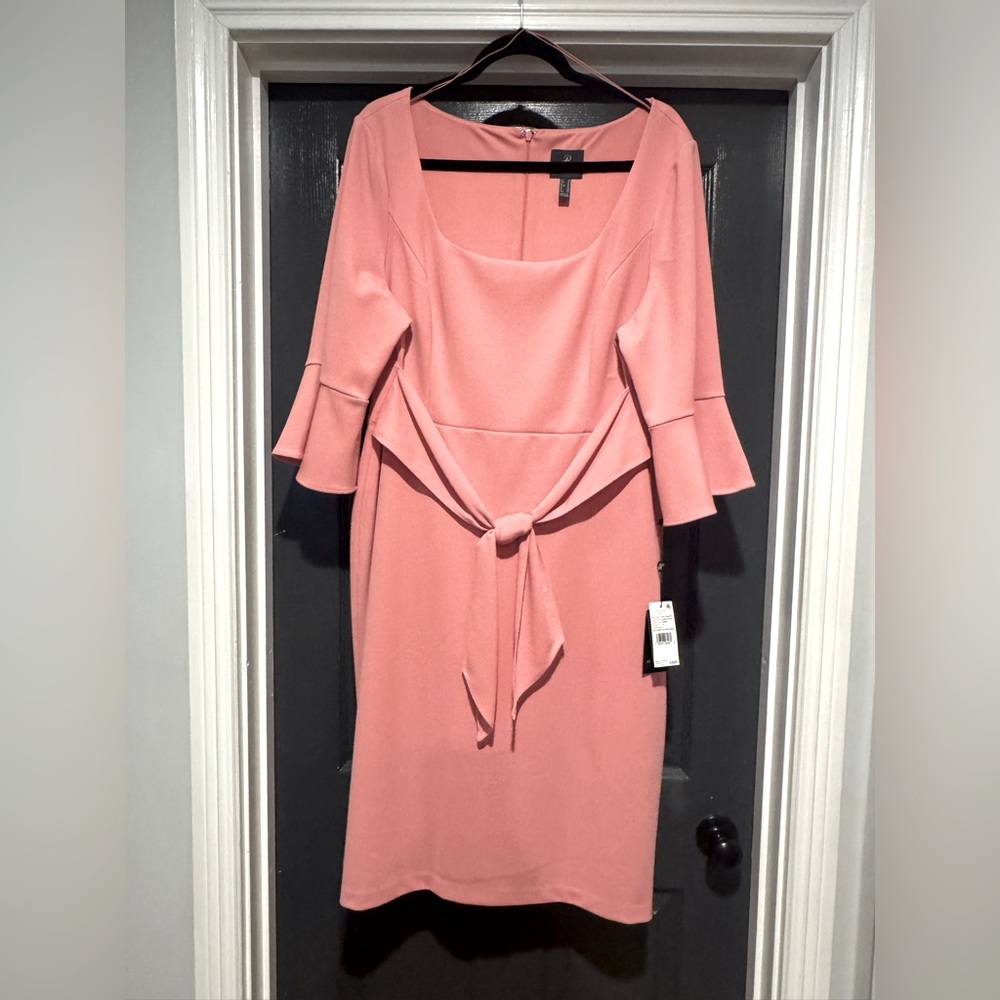 Adrianna Pappell Square Neck Tie Front Dress